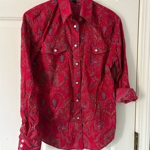 Ralph Lauren Red Paisley women’s vintage Shirt size small